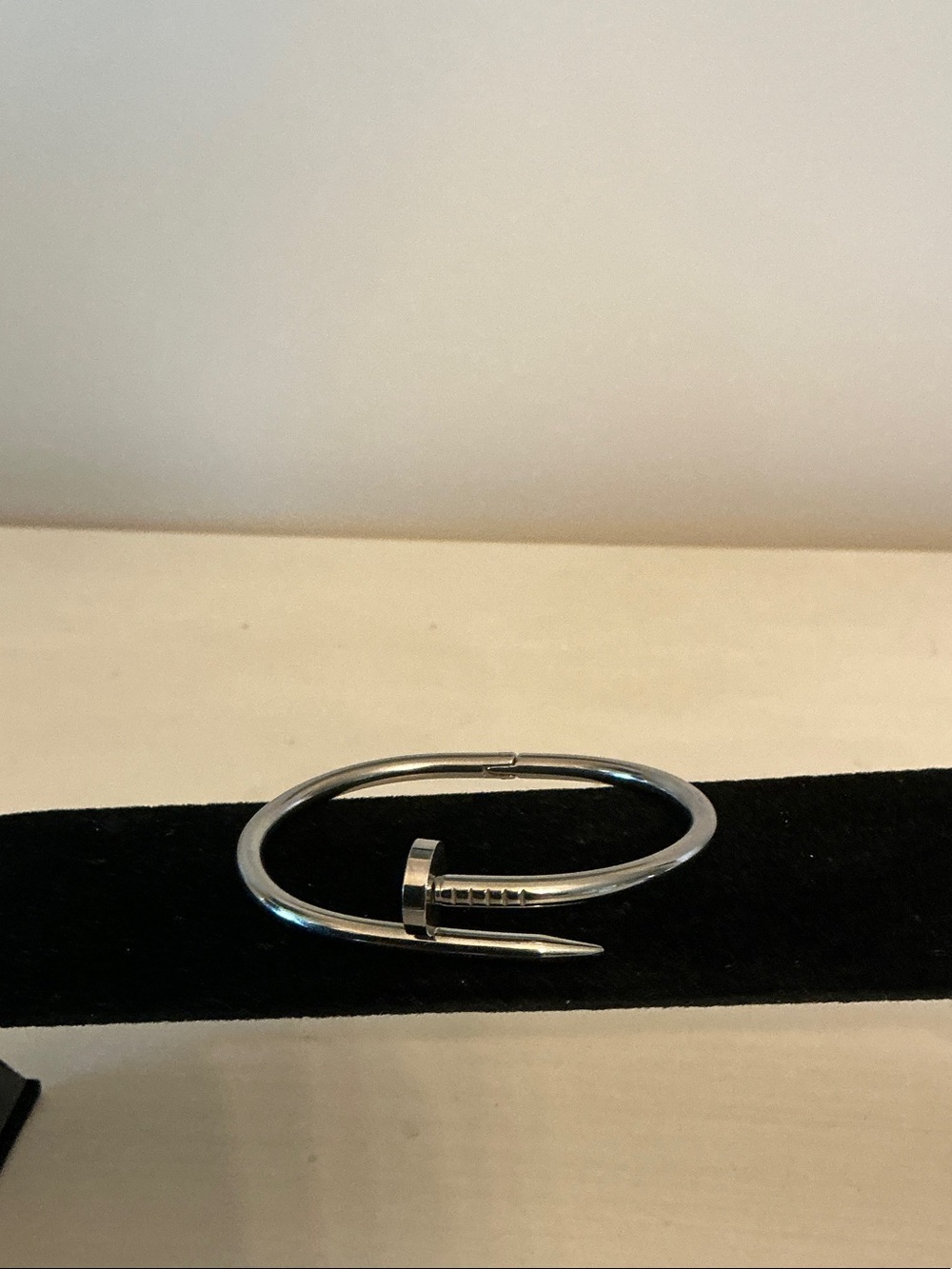Stainless Steel  Nail-Style Bangle Bracelet - Cartier Style